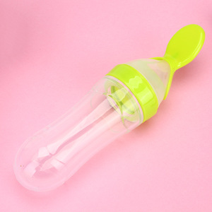<span class=keywords><strong>Biberon</strong></span> Cuillère et Bol en Silicone pour Céréales de Riz et Aliments Complémentaires pour Bébé, Conception à Pression pour l'Alimentation Solide des Bébés - Product Image 4