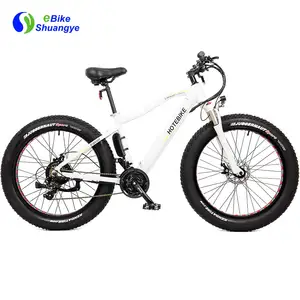 Nova 26*4.0 inch 500W pneu gordura neve praia bicicleta elétrica