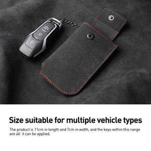 Étui portefeuille de clé de voiture de Style minimaliste de luxe avec Logo imprimé au Laser fermeture à bouton pratique pour Alcantara pour Benz pour <span class=keywords><strong>Audi</strong></span> pour - Product Image 4