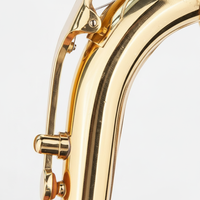 Alto Saxophone Bent Neck Brass Lacquer Replacement Neck with Natural Cork for Woodwind Repair