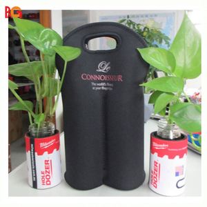 Custom High Quality Two <b>Bottles</b> Neoprene Wine Cooler Bag Factory Wholesale Insulated Red Wine Cooler Bag - Product Image 4