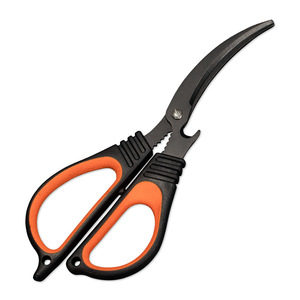 <b>Kitchen</b> <b>Scissors</b> Stainless Steel 4 In Straight Head Shrimp Deveining Tool Home Use Black And Orange - Product Image 3