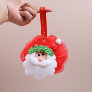 Balle de bain en maille PE de la série Noël |   Éponge de douche douce et résistante |   Boule de bain de 50 g pour spa et maison - Product Image 4