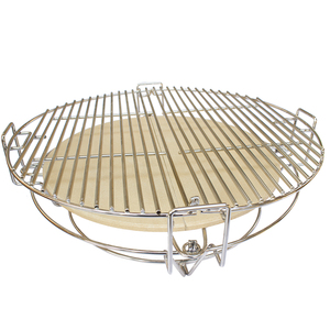 Expansor de cocina de acero inoxidable Auplex Deflector de medio calor Kamado BBQ Accesorio <span class=keywords><strong>Divide</strong></span> <span class=keywords><strong>Conquer</strong></span> System Eficiente - Product Image 1