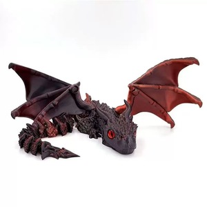 3D Printed Double-horned Flying Dragon with Wings, Multi-joint Flexible and Movable Laser Gradient Model Children's Toy - Product Image 4