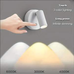 Spot LED moderne Magn Lampe murale Télécommande Chambre à coucher Chevet Lecture Sans scintillement Protection <span class=keywords><strong>des</strong></span> yeux Angle réglable Type-C - Product Image 5