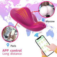 Tragbarer Slip-Vibrator mit App-Steuerung Unsichtbares Design Leise Klitorisstimulation Ferngesteuerte Vibration Sexspielzeug für Frauen Paare