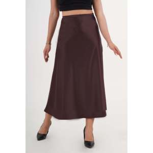 Falda Larga de Satén con Volantes para Mujer, 100% Seda Brillante, Cintura Regular - Product Image 4