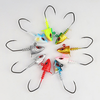 Vente en gros Tête de jig en plomb 21g 28g 35g 42g 50g avec yeux 3D, hameçon 5X renforcé pour eau salée et eau douce