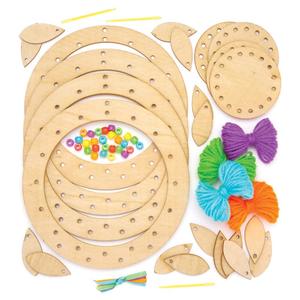 Lote de 4 <span class=keywords><strong>Atrapasueños</strong></span> de Madera Grabados al por Mayor, <span class=keywords><strong>Atrapasueños</strong></span> para Niños, <span class=keywords><strong>Manualidades</strong></span>, Kits de Actividades Creativas - Product Image 2