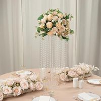 Centres de table de mariage support de fleurs en cristal acrylique transparent carré suspendu supports à gâteaux pour la décoration de gâteaux de mariage