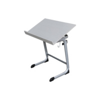 Bureau à peinture en plastique pour les élèves, à hauteur réglable, meubles de salle de classe et d'école, Table MDF, chaise, 7 pouces