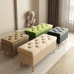 Mia Sofa Stools <b>Storage</b> Gold Luxury Nordic Furniture Modern Bedside <b>Bed</b> Bench Accent Sofa Lounge Home Living Room Chairs - Product Image 1