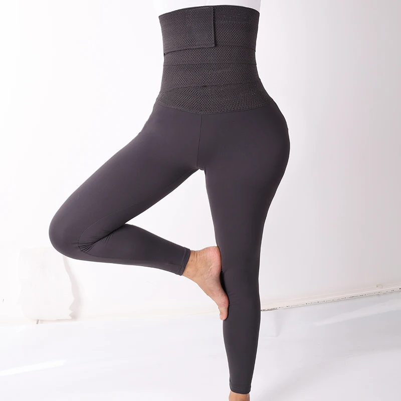 Yoga Body Sculpting Belt Latex Waist Trainer Sport Running  Gym Fitness High Waist Tummy Control Legging