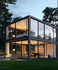 Bâtiment modulaire de luxe avec façade en verre pare-balles, installation facile, transport abordable, maison préfabriquée pour hôtel et logement résidentiel - Product Image 1