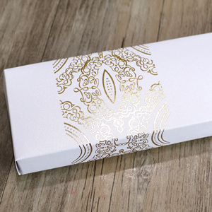 Invitations de <span class=keywords><strong>d</strong></span>éfilement de mariage personnalisées avec photos imprimées, boîte de marquage à chaud en feuille <span class=keywords><strong>d</strong></span>'or, plusieurs couleurs disponibles - Product Image 3