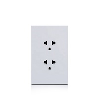 Prise murale multifonction personnalisée pour hôtel, double prise, norme thaïlandaise, 110V-250V, double gang, 3 broches, 15A 16A