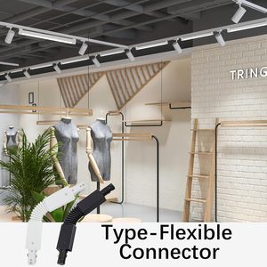 Éclairage sur rail magnétique moderne 3 fils pendentif monophasé LED Spot Light connecteur flexible de rail magnétique - Product Image 5