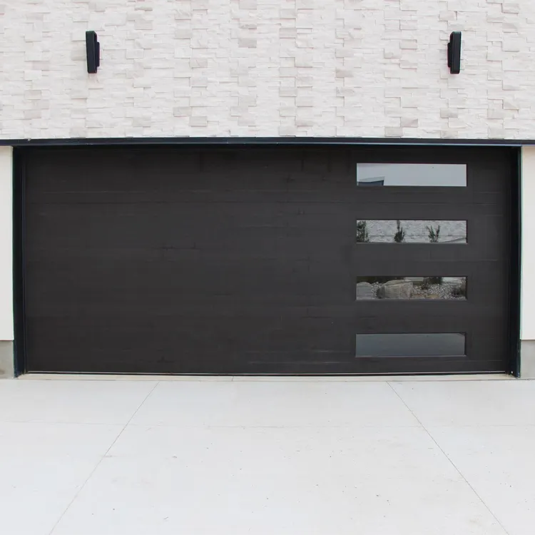 Modern endüstriyel yukarı açılır garaj kapısı motoru otomatik alüminyum cam garaj kapısı evler için