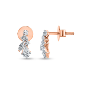 Boucles d'oreilles rondes en diamant de qualité supérieure conçues pour améliorer votre beauté naturelle avec l'élégance de l'Inde - Product Image 4