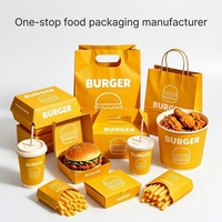 Caja para Comida para Llevar Personalizada con Logotipo Impreso, Biodegradable, para Hamburguesas, Papas Fritas, Pollo Frito, Hot Dogs y Sándwiches