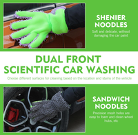 Gant de lavage de voiture anti-rayures en microfibre à 5 doigts