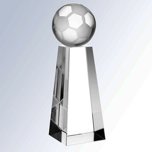 Trophée de football personnalisé en cristal K9, petit trophée en verre avec base or et noir, boîte cadeau faite à la main, récompense de prestige pour le baseball, le basketball et le football - Product Image 6