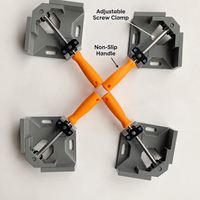 Pince d'angle à 90 degrés, outil de fixation en alliage d'aluminium à poignée unique pour le soudage, le verre d'aquarium et les cadres photo