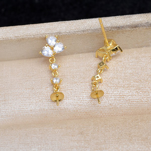 Aretes Cuadrados de Plata 925 con Circonita Completa, Accesorios para DIY, Cuentas Cuadradas de Azúcar Semiterminadas de 3mm 5925, 12-14 - Product Image 3