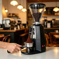 Molinillo de Café Profesional Automático Comercial de 350W, Molinillo Eléctrico de Muelas Planas para Espresso, 1500ml, Acero Inoxidable, para Cafetería