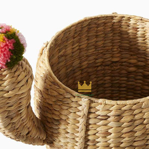 Panier multifonction en jacinthe d'eau pour enfants, motif cactus, adorable, pour chambre d'enfant, rangement de jouets, écologique, pour salle de bain et chambre à coucher, vente en gros - Product Image 3