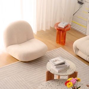 เก้าอี้โซฟาแบบหมุนได้เก้าอี้โซฟาเดี่ยวแบบเรียบง่ายและสบายๆเก้าอี้โซฟาสไตล์อิตาเลียนเก้าอี้พักผ่อนผ้าโซฟา - Product Image 4