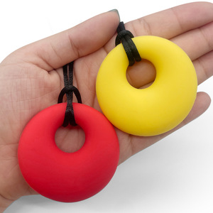Soft Silicone <strong>Chewing</strong> <strong>Necklace</strong> for Adults and Children Autism Sensory Toy with Semi-Circular Molar Stick Spot Design Baby Toy - Product Image 5
