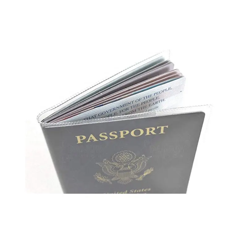 Housse de protection en matériau PVC transparent pour le nouveau certificat et passeport et porte-carte de visite