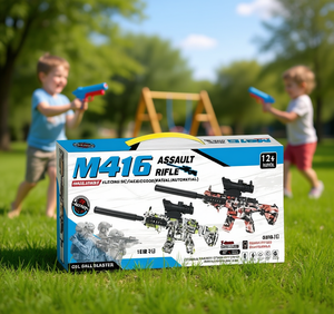 Pistolet à eau électrique M416, 150-200fps, alimenté par batterie, mode automatique et manuel, jouet pour garçons de 14 ans et plus - Product Image 2