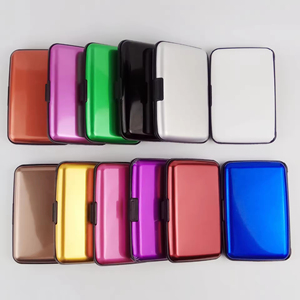 Porte-cartes bancaires en aluminium pour hommes, étui rigide anti-RFID, protection contre le scan, porte-cartes solide - Product Image 5