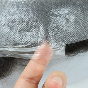 Système de remplacement capillaire pour hommes en cheveux humains Remy, toupet en peau fine PU, boucles en V, ligne de cheveux naturelle - Product Image 5