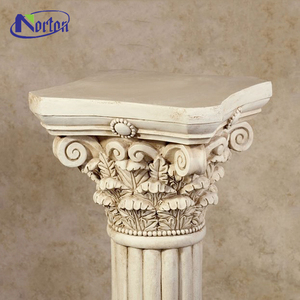 Nhà Máy Tùy Chỉnh Sang Trọng Trắng 1 Mảnh Châu Âu Rắn Đánh Bóng Norton Truyền Thống Tay Chạm Khắc Cột Trụ Cột Đầu Đá Granit Bức Tượng - Product Image 5