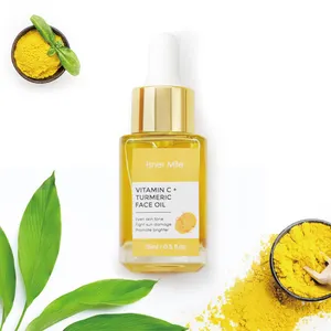 100% puro orgánico Natural masaje difusor esencial aceites faciales suero para el cuidado de la piel cuentagotas cúrcuma aceite de cara