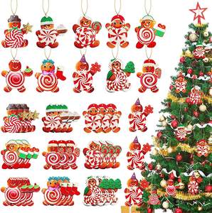 Gingerbread Man Decoración de Navidad Árbol de Navidad Decoración Colgante Diseño de escena - Product Image 4