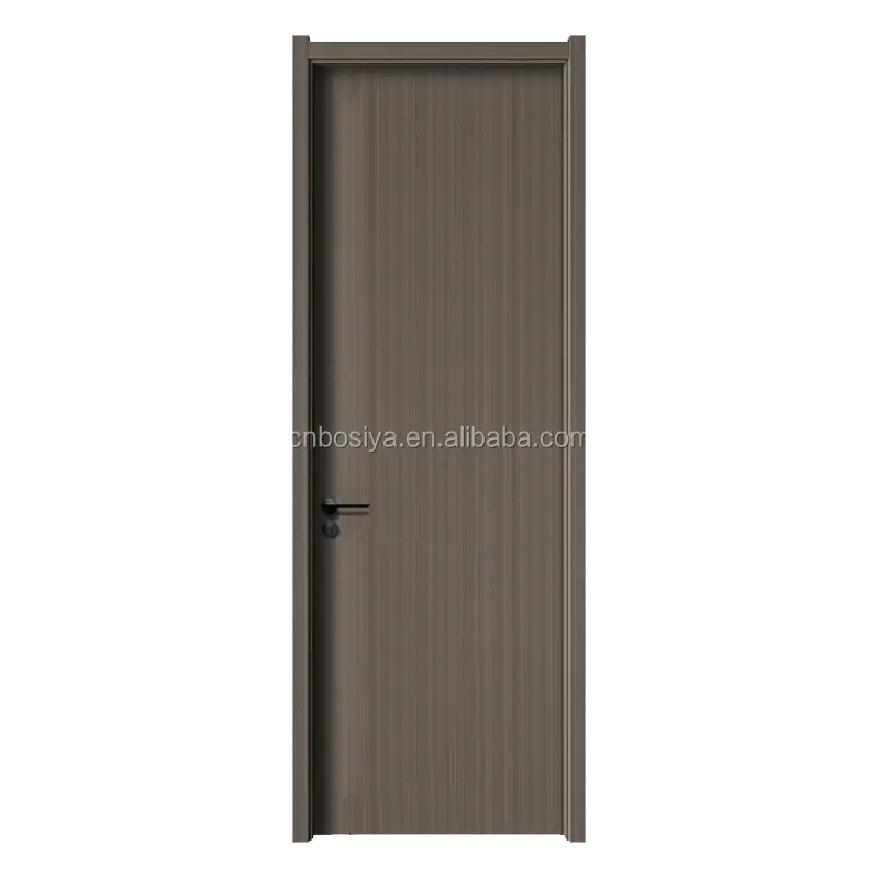 Bosya madera contrachapada impermeable último diseño moderno Mdf puertas Simple China personalizar 1 Juego de madera 3D modelo diseño polímero apertura lateral