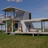 Nouvelle conception 2024 en promotion : Maison mobile capsule spatiale pour l'extérieur, taille personnalisable, utilisation en appartement, structure en acier