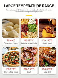 Four à pâtisserie électrique commercial de grande capacité, matériaux en soja, puissance 6000W, thermostat réglable, plage de température 10-260°C - Product Image 6