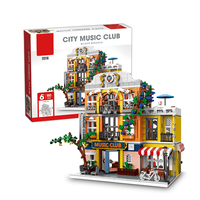 Club de musique 1683 pièces Blocs de construction jouets avec lumières pour enfants Scène musicale interactive Amusant