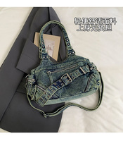 Bolso de Hombro Estilo Vaquero Retro Occidental para Mujer 2026, Bolso Casual y Relajado Estilo Biker y Bandolera Portátil