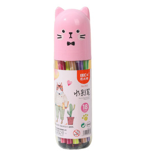Bolígrafos de acuarela con cabeza de gato Bbc, 18, 24, 36 colores, lavables, portátiles, para dibujar para niños - Product Image 5