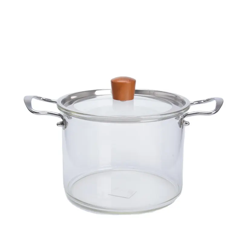 large capacity reusable dinnerware cookware set heat resistant glass cooking pans cooking pot