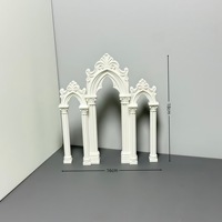 Ornements miniatures en plastique pour maison de poupée, décoration d'arche florale de mariage, style gothique sombre, ornement de fond