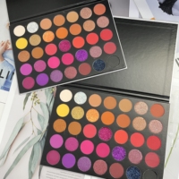 Palette de Fards à Paupières 35 Couleurs Pailletées, Spécial Maquillage de Scène pour Enfants, Fard Naturel Longue Tenue