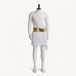 Disfraz de Gladiador Romano Griego Antiguo para Hombre Adulto, Toga Blanca, TRAD-011 - Product Image 5